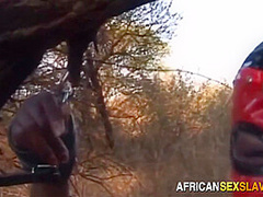 Short Hair African Small Tits Gets Fucked Outdoor Hardcore!