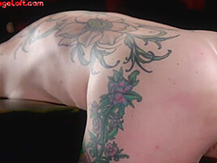 IR deepthroat tattooed slut fucked and slapped in public