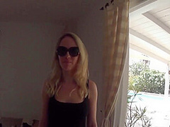 Hot German Blonde Fucked On Terrace Creampie