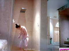 A dark-haired Asian beauty sex-acts with a coworker.