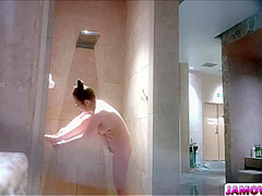 A dark-haired Asian beauty sex-acts with a coworker.