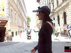 BDSM public slut whipped in public pub in front of voyeurs