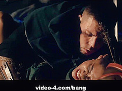Luna Corazon cums so hard on his big cock as she is fucked by a campfire - BANG!