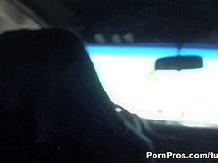 Blonde Gives Sex Show in Car - PornPros