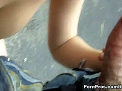 Big Titty Brunette Gives Out Door Lovin' - PornPros