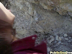 Reality skinny slut fucked outdoor 4 money after casting