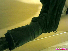 Homemade sex video with skinny hairy Chinese teen girl