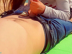 Cum Panties - Stranger Cum In My Panties On The Beach Risky Public Creampie