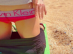 Cum Panties - Stranger Cum In My Panties On The Beach Risky Public Creampie