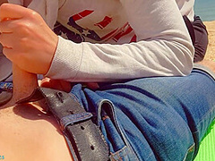 Cum Panties - Stranger Cum In My Panties On The Beach Risky Public Creampie