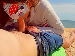 Cum Panties - Stranger Cum In My Panties On The Beach Risky Public Creampie