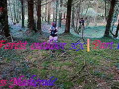 Miss Maskerade Public Forest Outdoor Fuck In Rubber Hood And Latex Gloves Blowjob Part 1