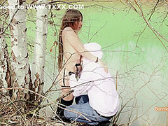 Outdoor Quickie In The Forest - Public Sex