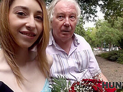 Man Penetrates The Skinny Chick In Front Of Her Old Bf