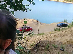 Girl Sucking With Cumshot On The Public Beach