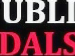 Public lady enjoys fucking in group sex by big white cock