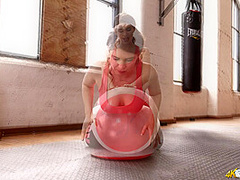 Katie Louise in Busty Workout - DownblouseJerk