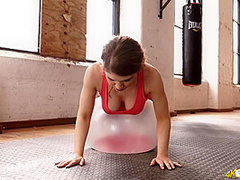 Katie Louise in Busty Workout - DownblouseJerk