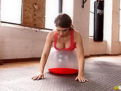 Katie Louise in Busty Workout - DownblouseJerk
