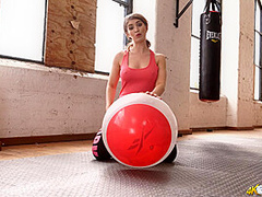 Katie Louise in Busty Workout - DownblouseJerk