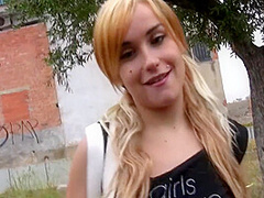 Attractive Blonde Teen Came With This Dudes And Make Some Fun