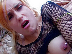 Attractive Blonde Teen Came With This Dudes And Make Some Fun