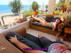 Cherry Lips - Risky Quickie On Public Balcony With My Husband Best Friend