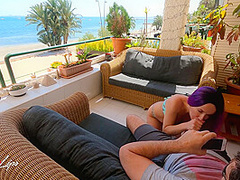 Cherry Lips - Risky Quickie On Public Balcony With My Husband Best Friend