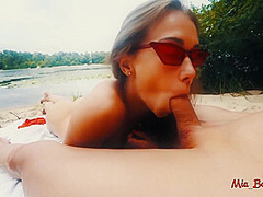 Public Anal Fuck On The Beach With Cumshot On Fitness Body - Mia Bandini