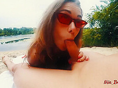 Public Anal Fuck On The Beach With Cumshot On Fitness Body - Mia Bandini