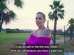 Shorthair Inked Babe Paid To Suck In Pov Before Outdoor Sex