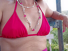 Nippleringlover Horny Milf Kinky Nipple Play Fingering Extreme Huge Pierced Nipple Outdoors