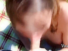 Vira Gold, Ananta Shakti And Pretty Face - Blowjob From A Hot Gilr In The Field With Dandelions With 12 Min