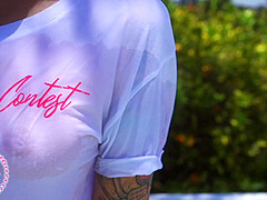 Hot Tub Wet T-shirt Contest