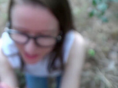 Victor Bloom In Young American Eats A Good Cock While Walking In The Mountains. With