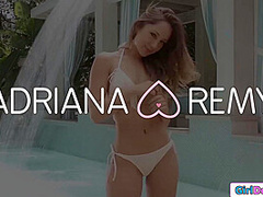 Lesbians Adriana Chechik and Remy Lacroix outdoor anal toy