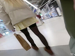 Petite Girl In Miniskirt Fucked In Public Toilet In The Mall (risky Sex Upskirt)