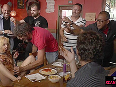 WAM 21yo slut covered with food in public before throating