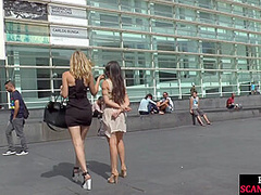 Human ashtray sub babe public fucked in group rough sex