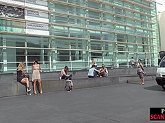 Human ashtray sub babe public fucked in group rough sex