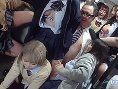 Twelve Schoolgirls Fuck Commuter On Bus Deep Throat And Ride In Public Outrageous Action New For May