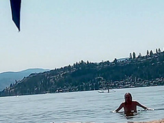 Pov Nympho Gf Beach Experience! Smokes Cigarette & Swallows. Skinny Dipping Trimmed Pussy In Public