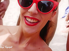 I Love Being Creamed On The Beach At Real Bukkake Public Sex) With Cap D'agde