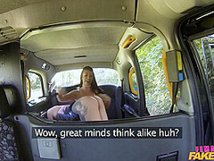 Sensual Lesbian Fun In British Taxi 1 - Female Fake