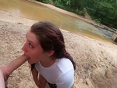 She Sucked My Dick On A Nature Hike. Pawg Deepthroat Bwc Public Sloppy Blowjob Cum In Her Mouth