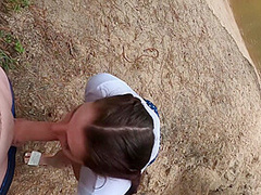 She Sucked My Dick On A Nature Hike. Pawg Deepthroat Bwc Public Sloppy Blowjob Cum In Her Mouth