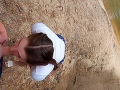 She Sucked My Dick On A Nature Hike. Pawg Deepthroat Bwc Public Sloppy Blowjob Cum In Her Mouth
