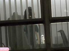 Rehearsals pt1. Jeny Smith in tansparent suit with high heels. Spy cam