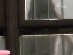 Rehearsals pt1. Jeny Smith in tansparent suit with high heels. Spy cam