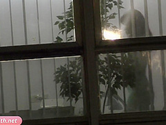 Rehearsals pt1. Jeny Smith in tansparent suit with high heels. Spy cam